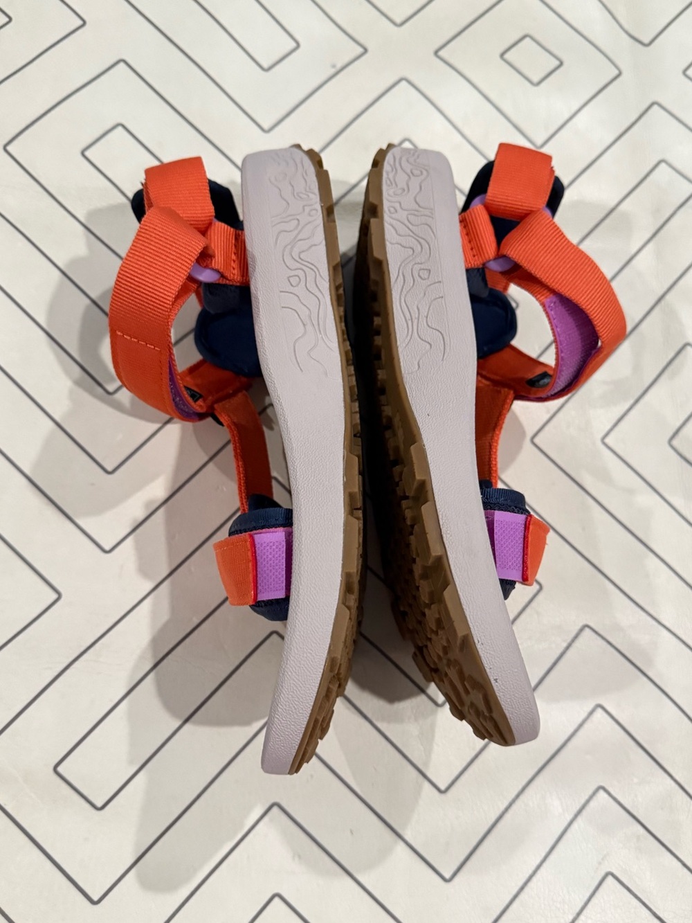 New Teva Orange Double Strap Sandals - Picture 6 of 14